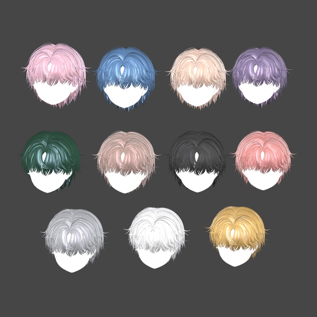 無造作センターパート【8 avatars】