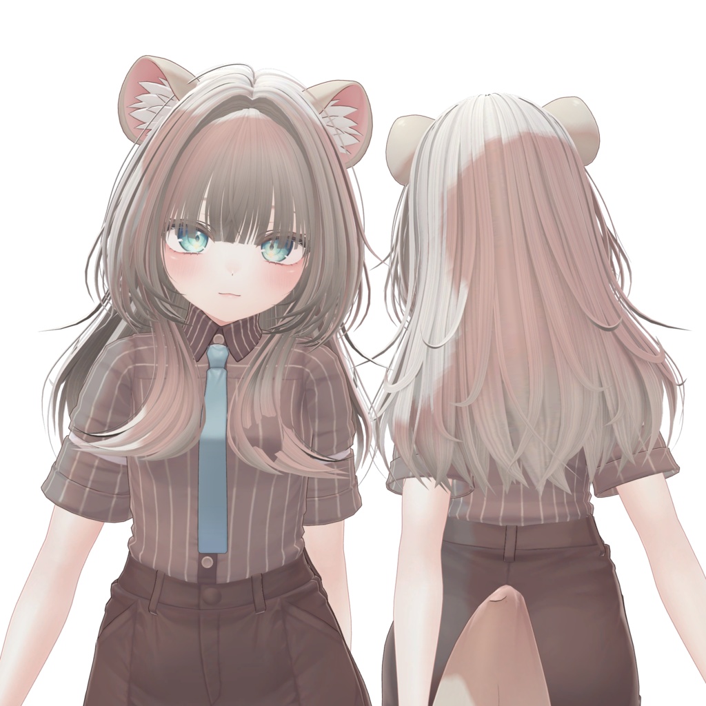 エアリーミディアムロング【10アバター対応】【VRChat】