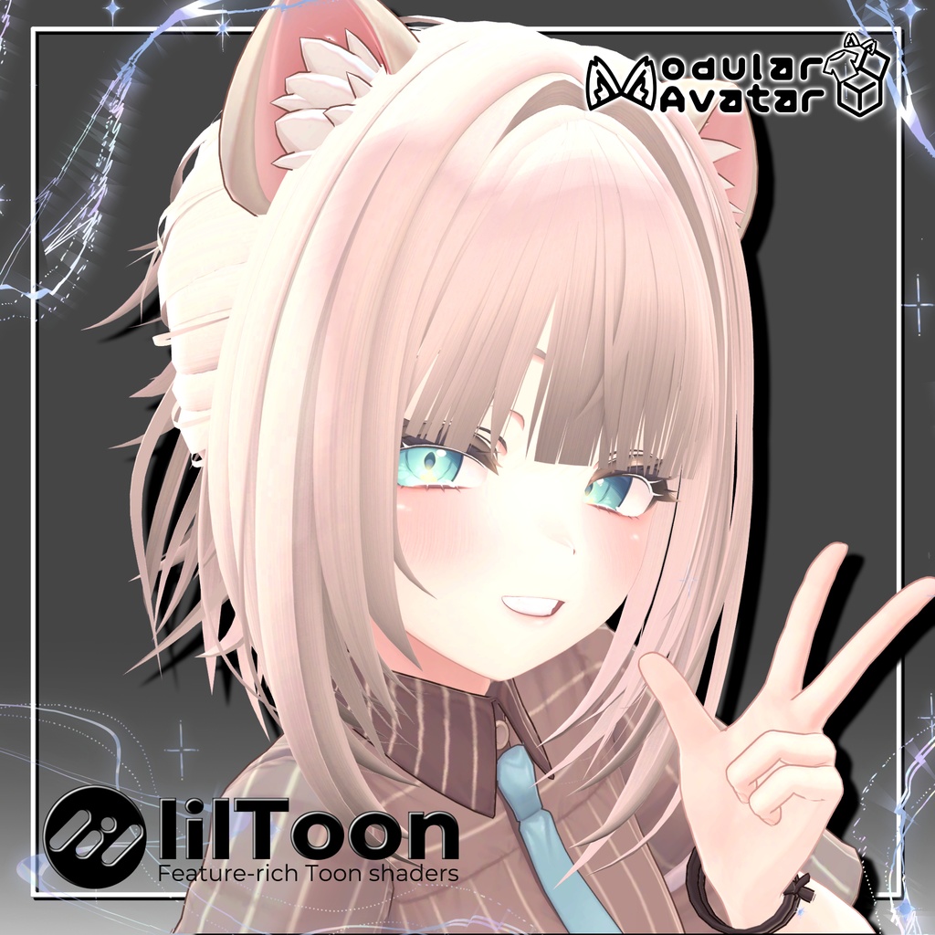 バンスクリップポニーテール【10アバター対応】【VRChat】