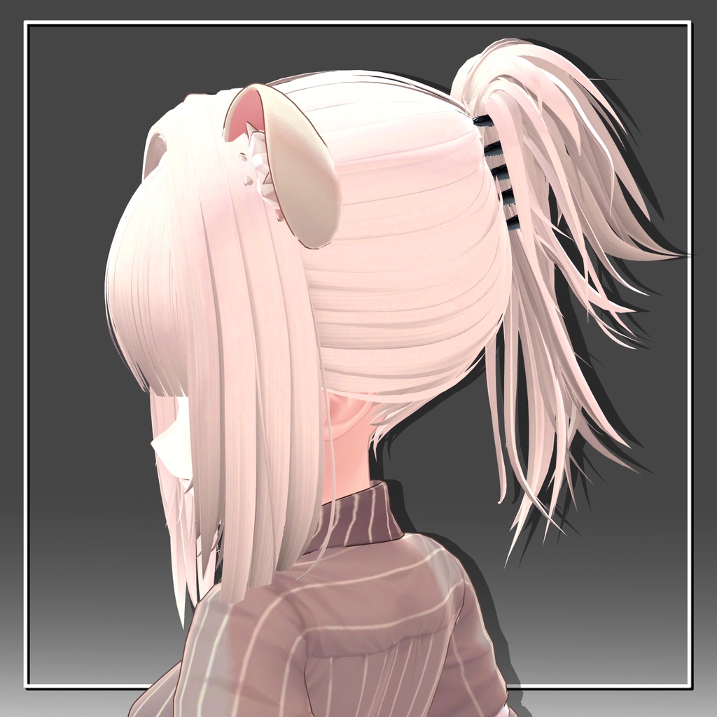 バンスクリップポニーテール【10アバター対応】【VRChat】