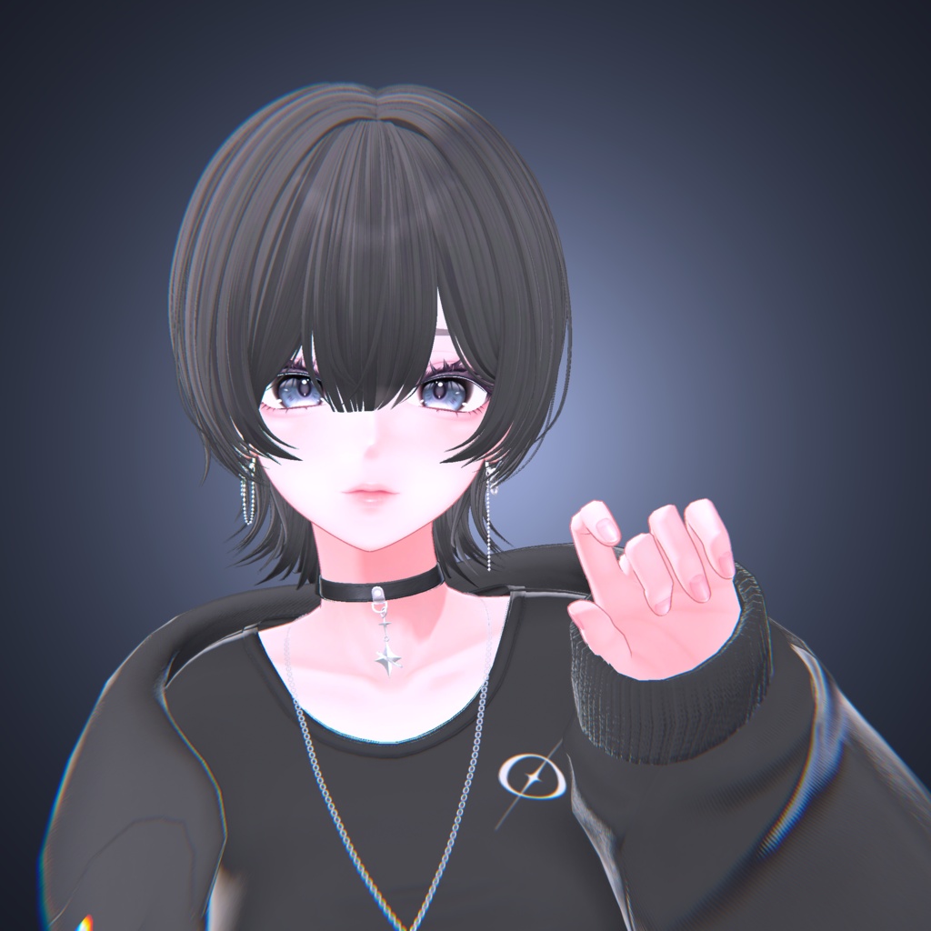 【16アバター対応】✦ 耳掛けミディアムウルフ ✦【VRChat】