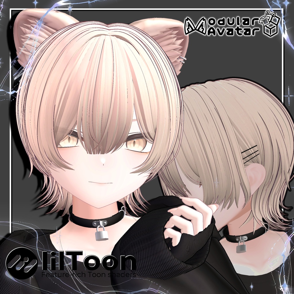 耳掛けショートウルフ / ear hook Short wolf【10 Avatars】