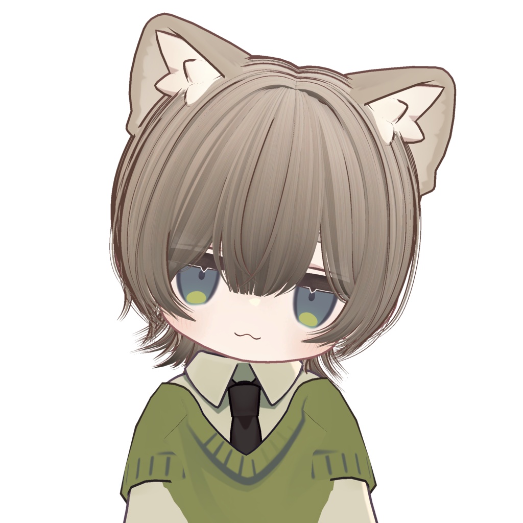 耳掛けショートウルフ / ear hook Short wolf【10 Avatars】