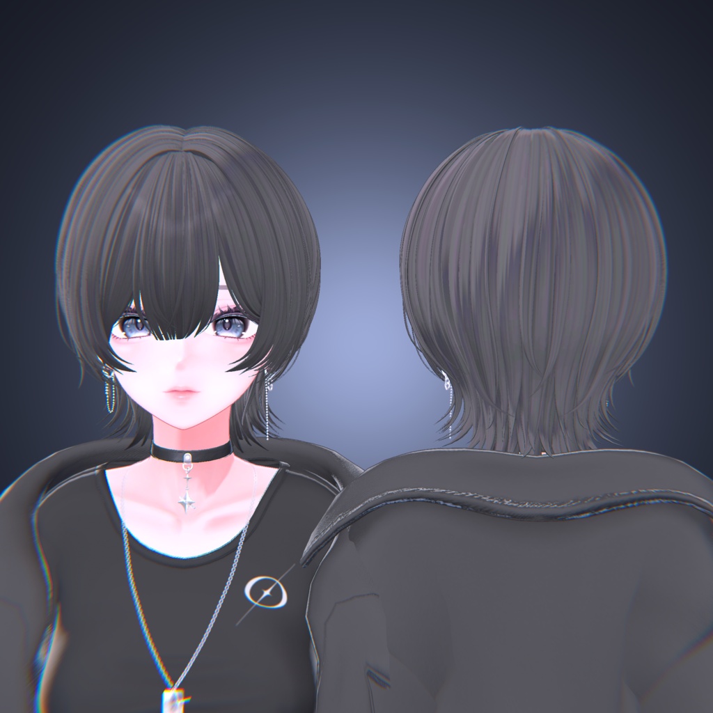 【16アバター対応】✦ 耳掛けミディアムウルフ ✦【VRChat】