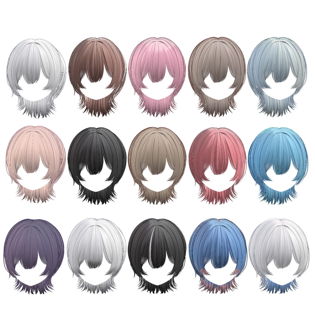 耳掛けショートウルフ / ear hook Short wolf【10 Avatars】