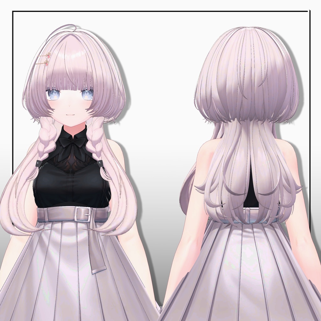 みつあみくらげ【11アバター対応 VRC Hair】