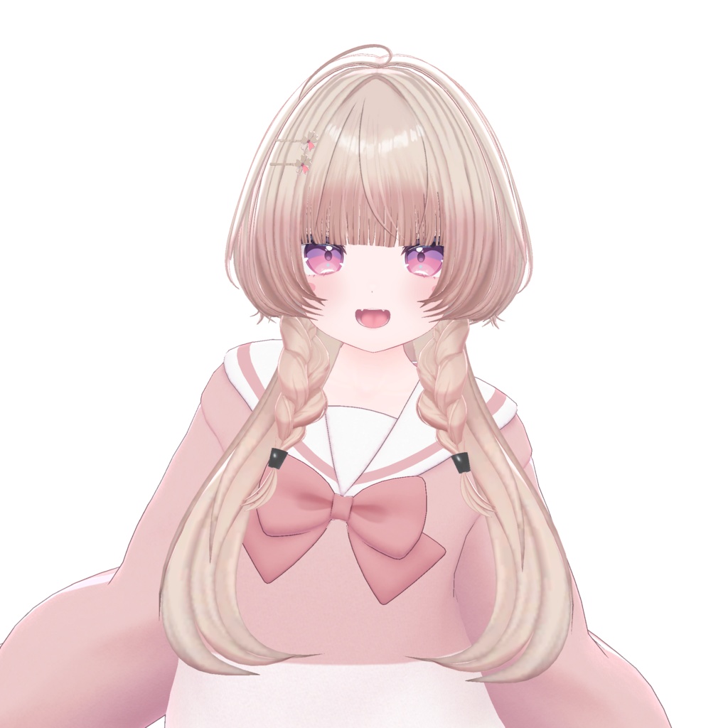 みつあみくらげ【11アバター対応 VRC Hair】