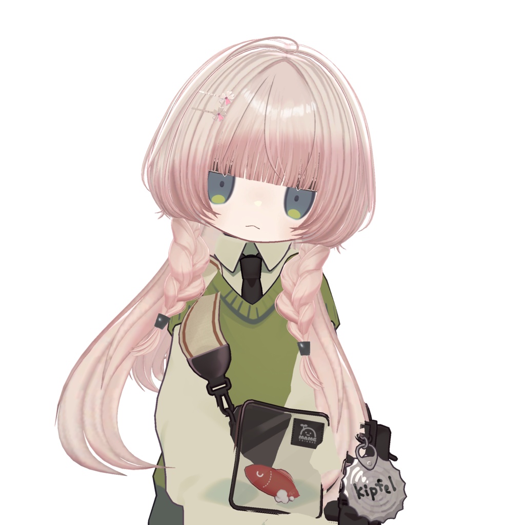 みつあみくらげ【11アバター対応 VRC Hair】