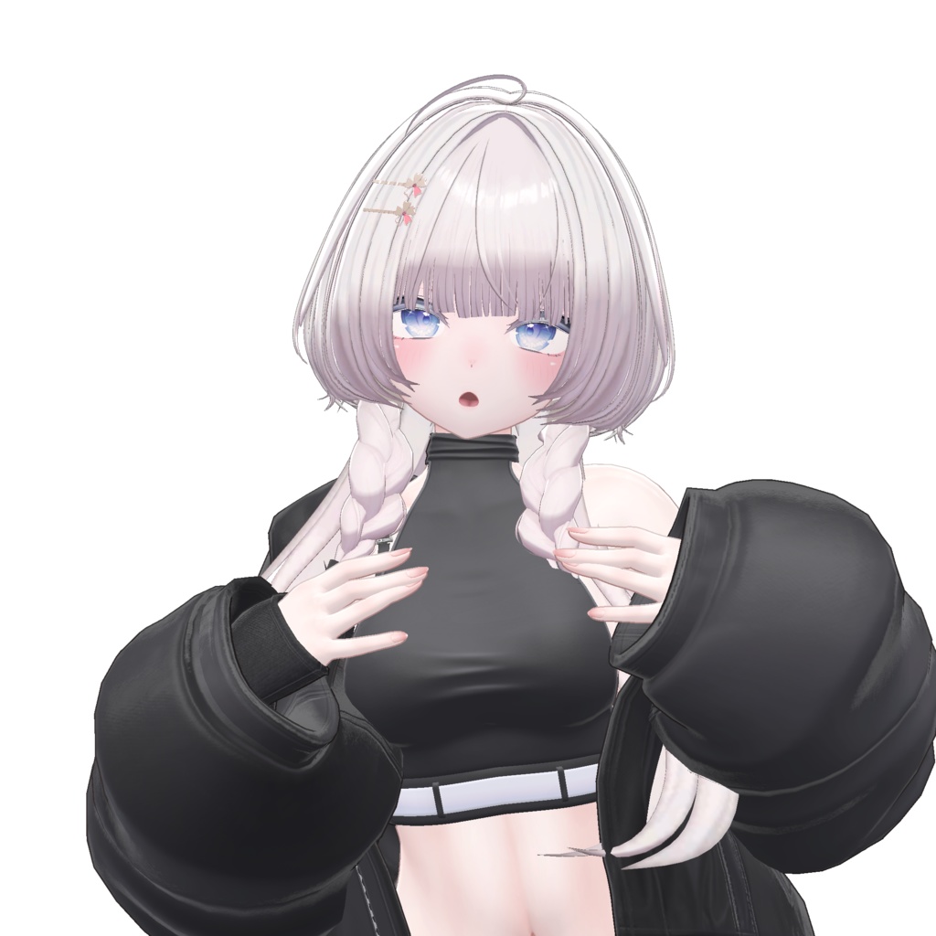 みつあみくらげ【11アバター対応 VRC Hair】