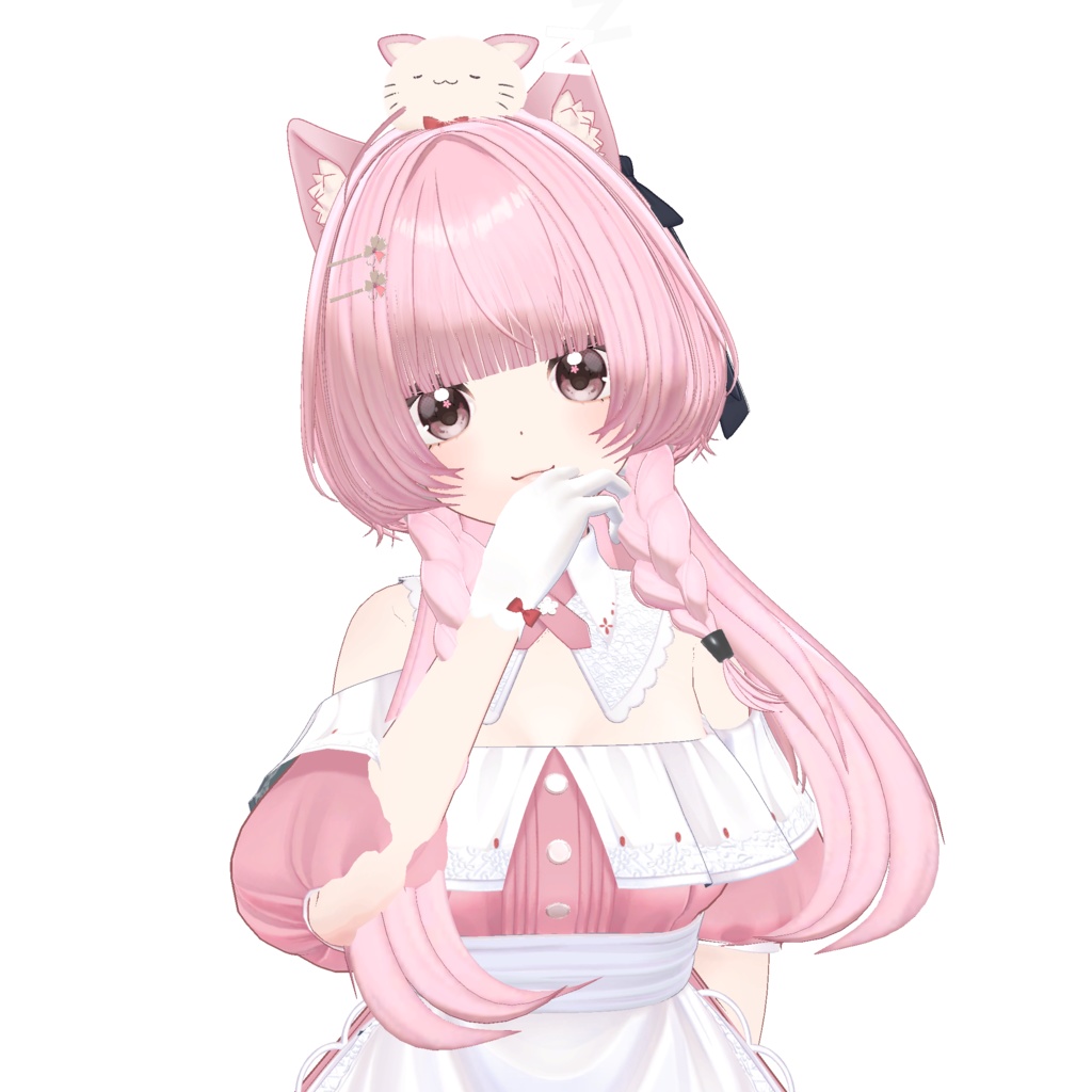 みつあみくらげ【11アバター対応 VRC Hair】