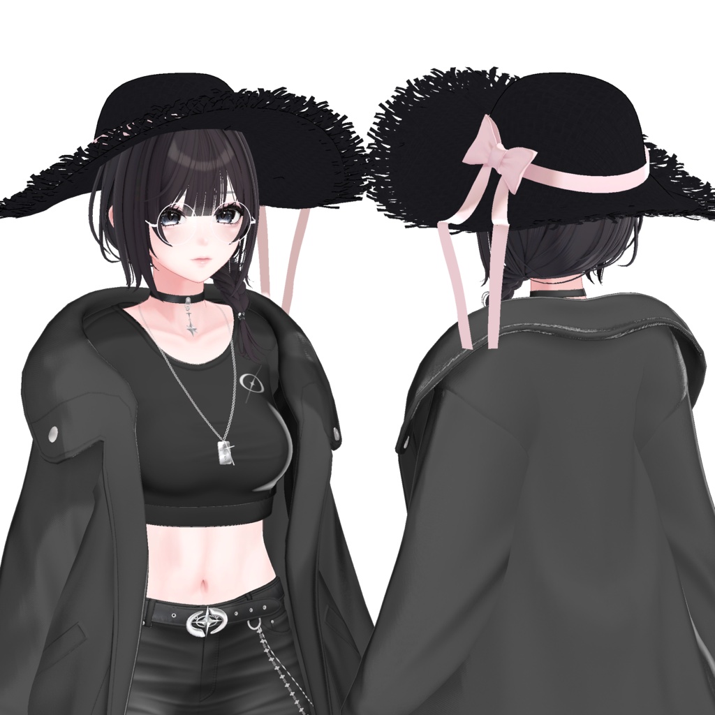 サイド三つ編み【14アバター対応】【VRChat】