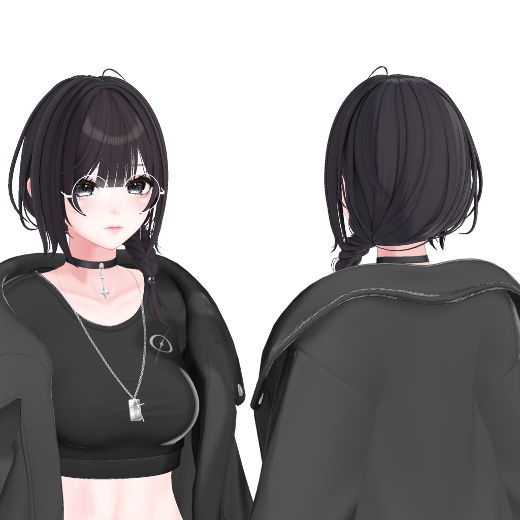サイド三つ編み【14アバター対応】【VRChat】