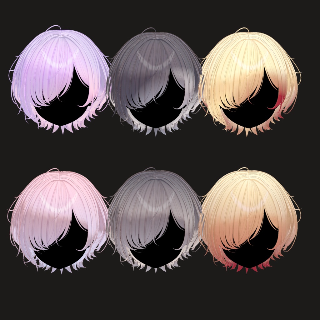 【14アバター対応】メカクレラフショート【VRChat】