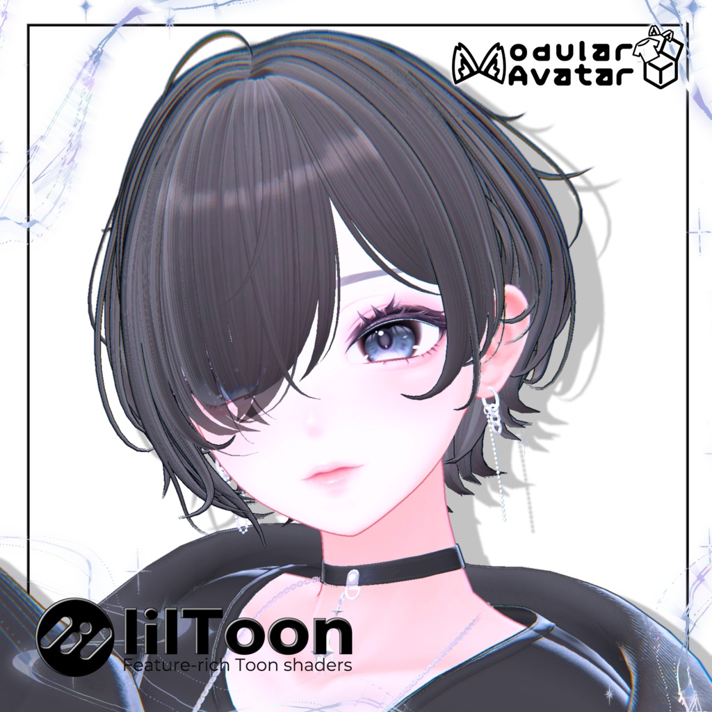 【20アバター対応】メカクレラフショート【VRChat】