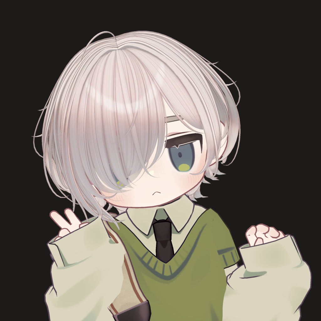 【14アバター対応】メカクレラフショート【VRChat】