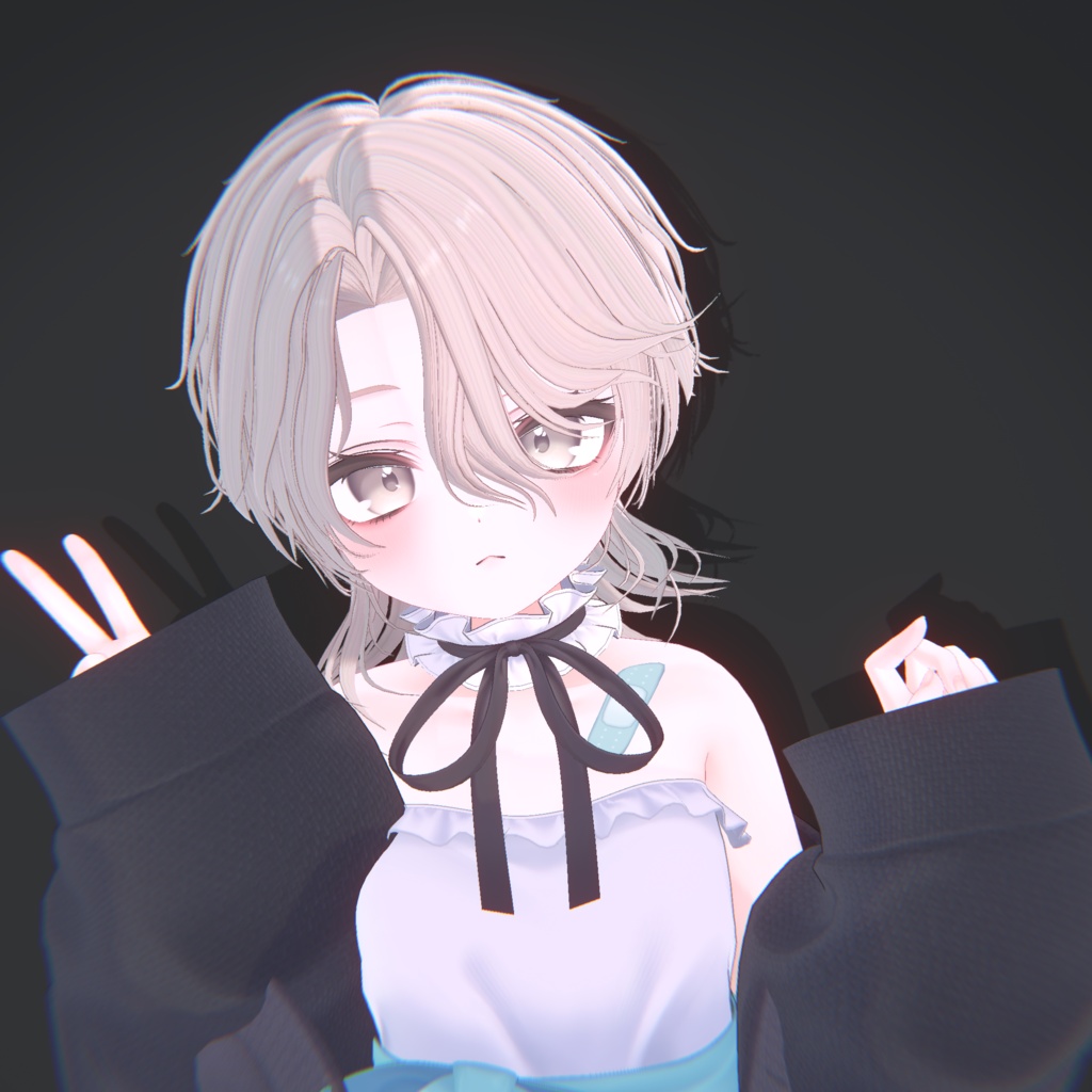 【16アバター対応】センターパートウルフ【VRChat】
