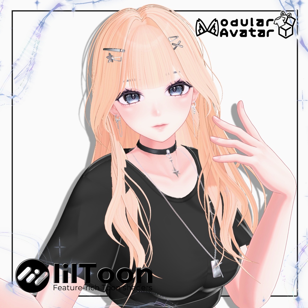 【12アバター対応】ギャルヘア【VRChat】