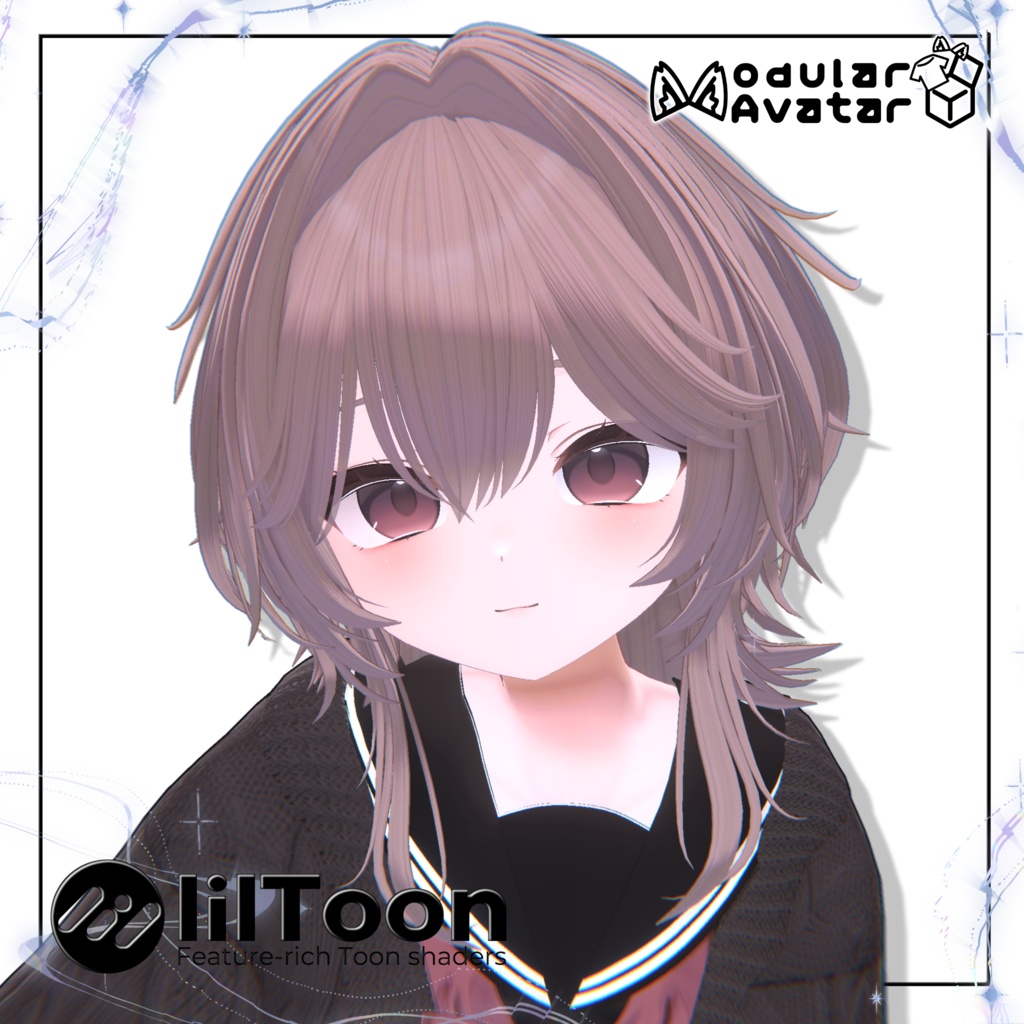 【VRC Hair】外はねソフトウルフ【15アバター対応】