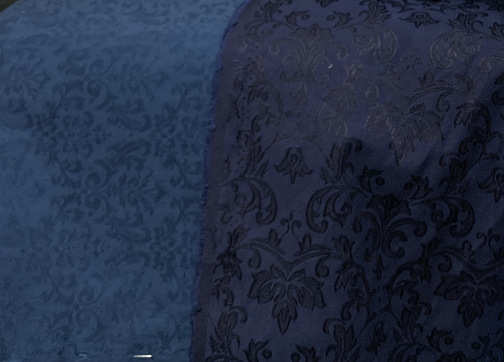 【受注販売】ジャガード素材 ブルーの大人サイズ立体マスク