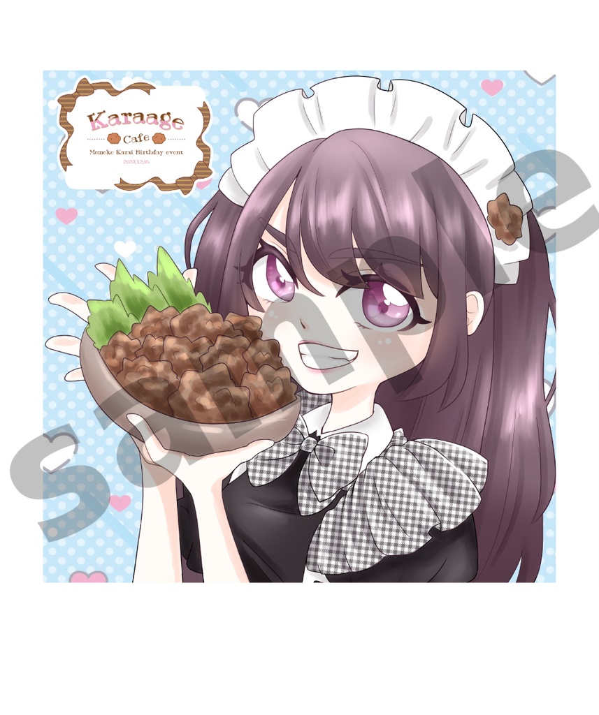 からカフェ チェキ風イラストカード