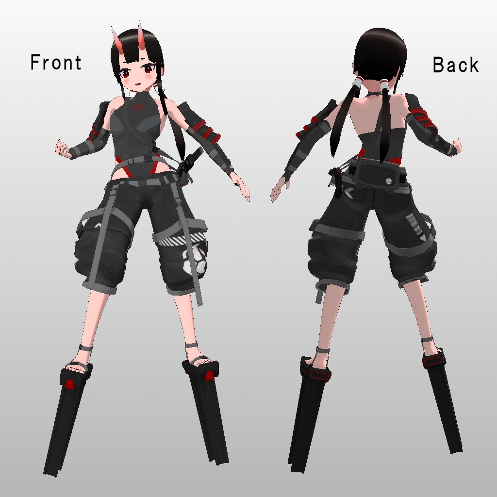 オリジナル3Dモデル 颯鬼