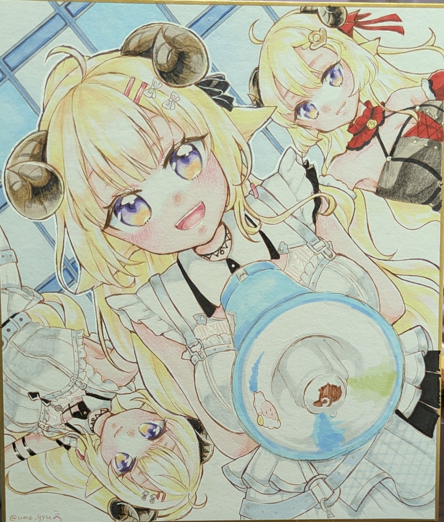 手描き色紙/中色紙