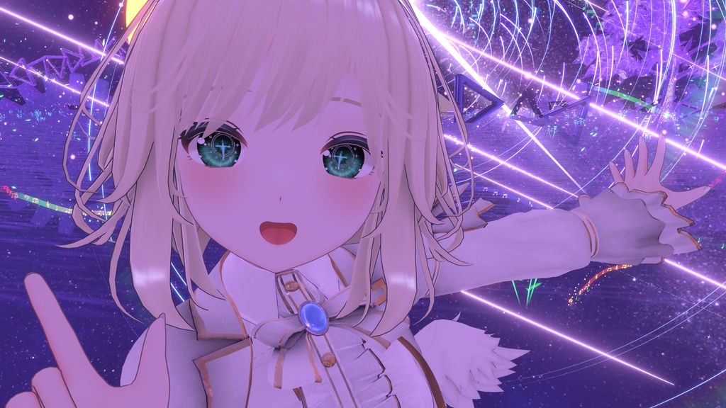 セラフィナ専用 十字架の瞳アイテクスチャ MA対応ギミックセット カラー変更用PSDあり