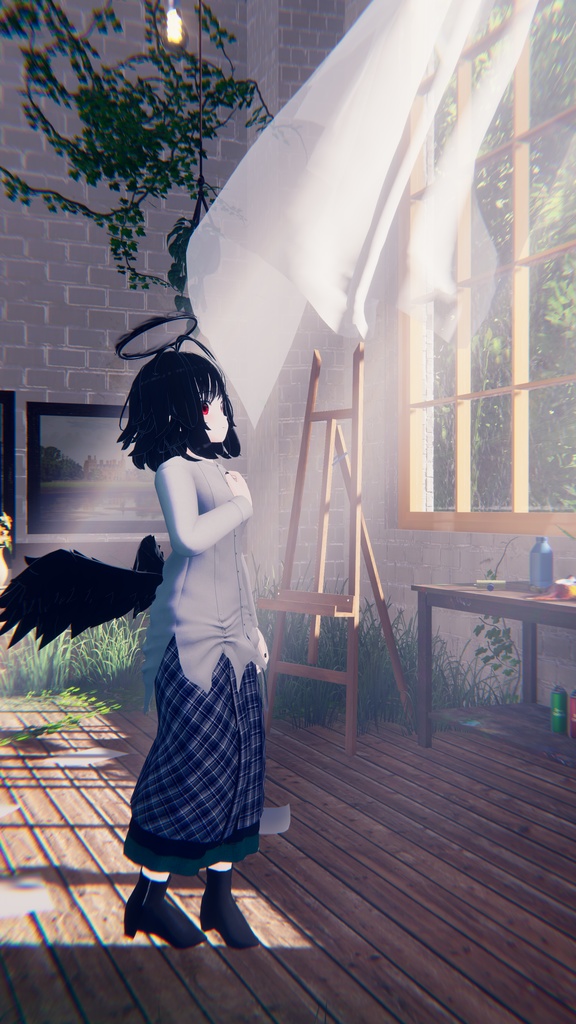 セラフィナ/ミロワール対応 チェックスカートのモード系コーデ MA対応