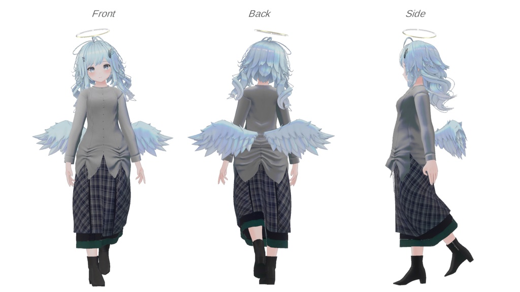 セラフィナ/ミロワール対応 チェックスカートのモード系コーデ MA対応