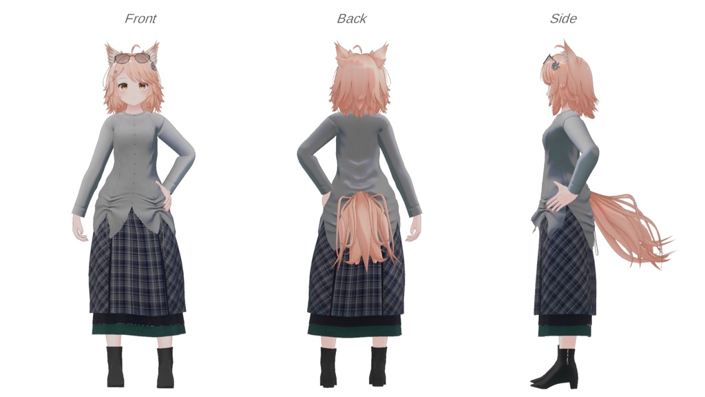 セラフィナ/ミロワール対応 チェックスカートのモード系コーデ MA対応