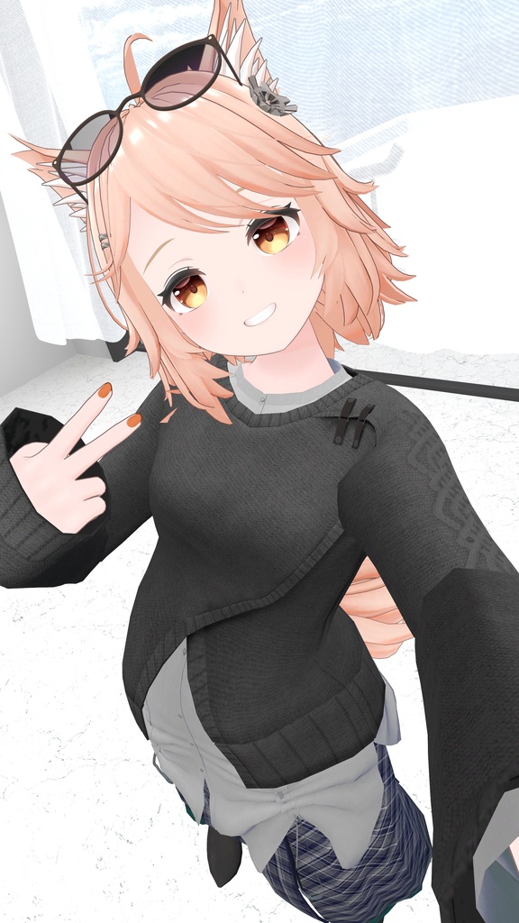 セラフィナ/ミロワール対応 チェックスカートのモード系コーデ MA対応