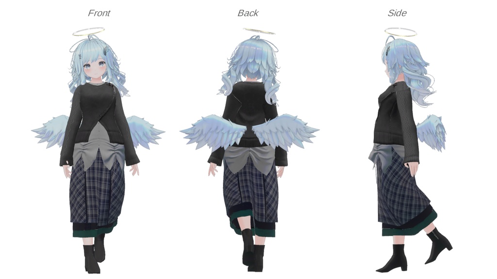 セラフィナ/ミロワール対応 チェックスカートのモード系コーデ MA対応