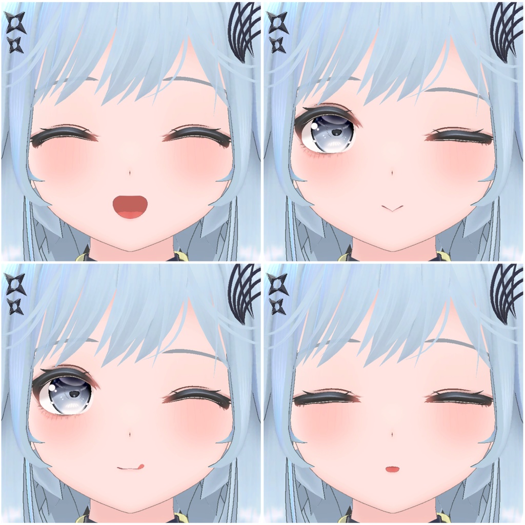 セラフィナちゃんにメイクが間延びしずらいブレンドシェイプを追加するやつ