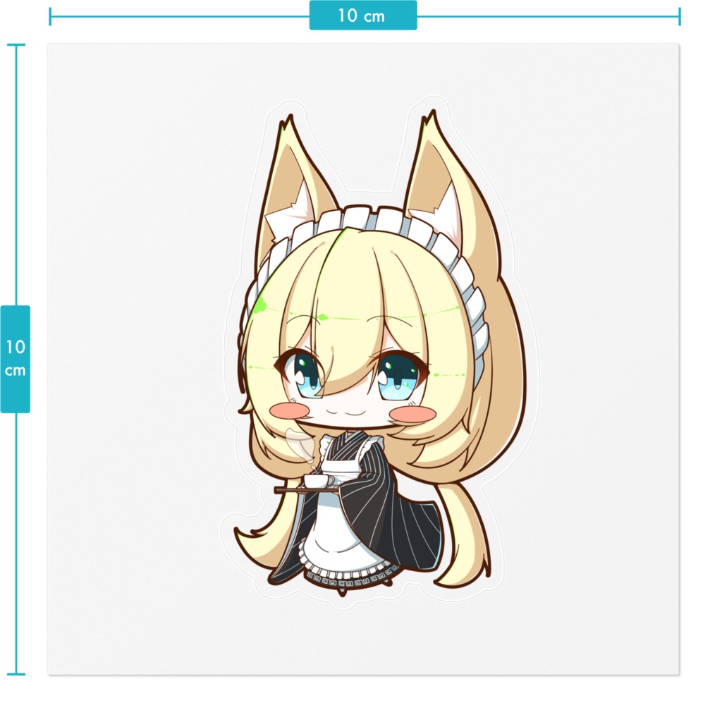 雷狐ちゃんステッカー