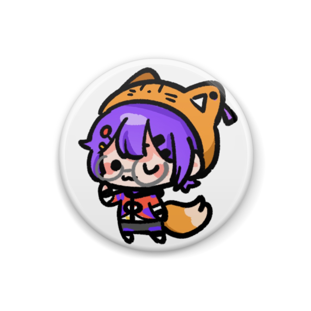 メガネらぎ 缶バッチ