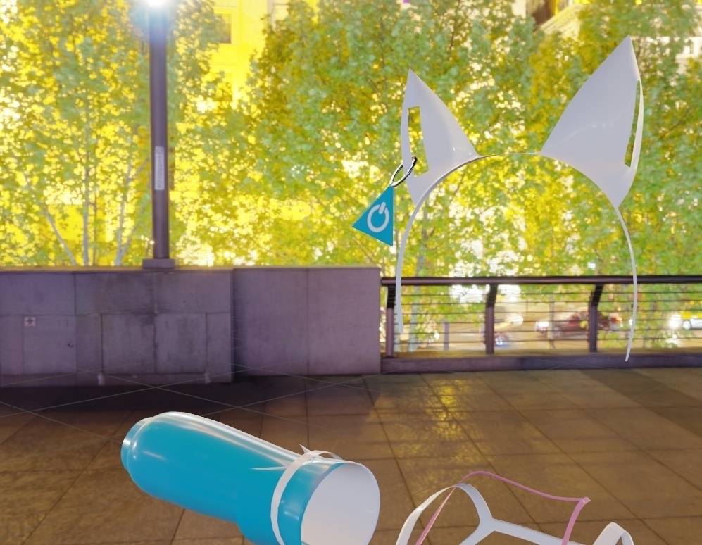 "Highlighter Aesthetic" Cyber Cat Outfit (Only Outfit Included)