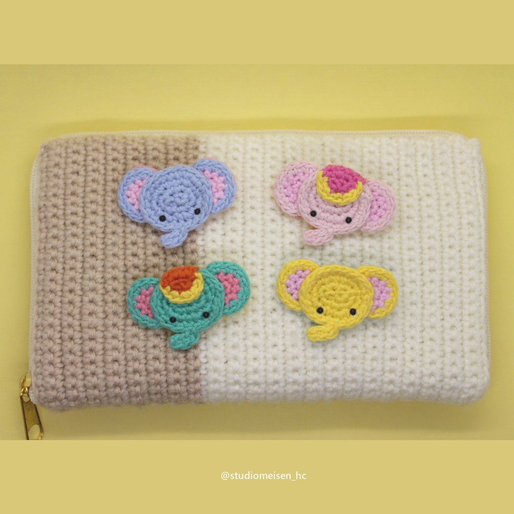 【ブローチ・ワッペン】ぞう