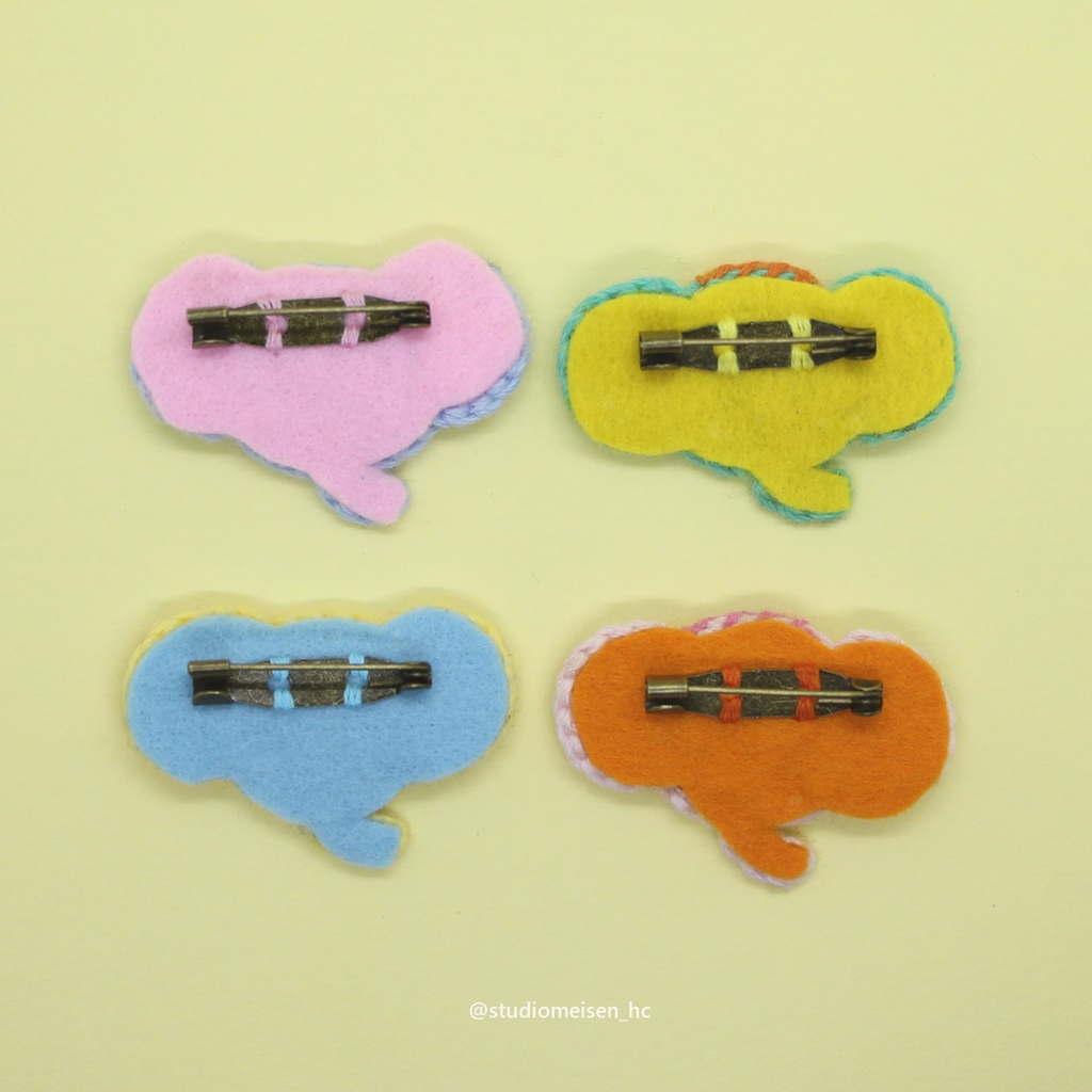 【ブローチ・ワッペン】ぞう