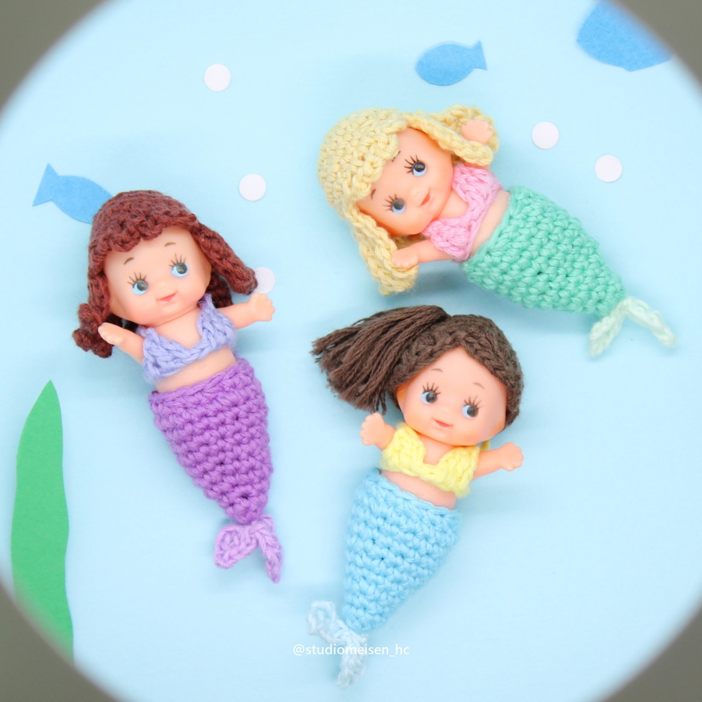 マーメイドキューピー②ピンク×エメラルド