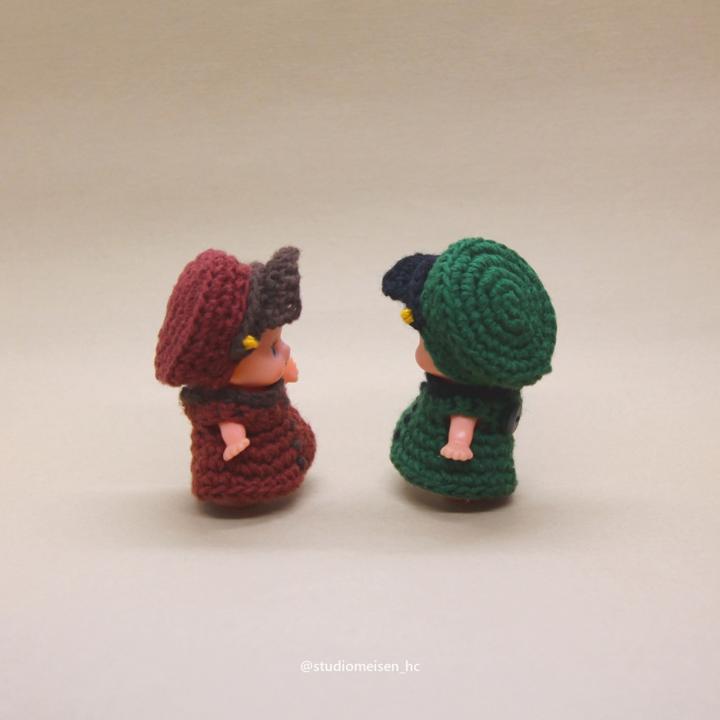 大きめ帽子のレトロワンピースキューピー