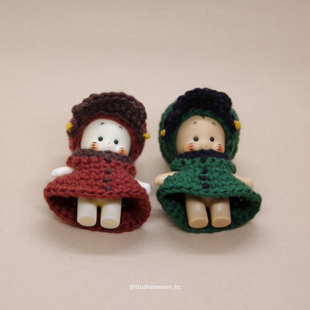 大きめ帽子のレトロワンピースキューピー