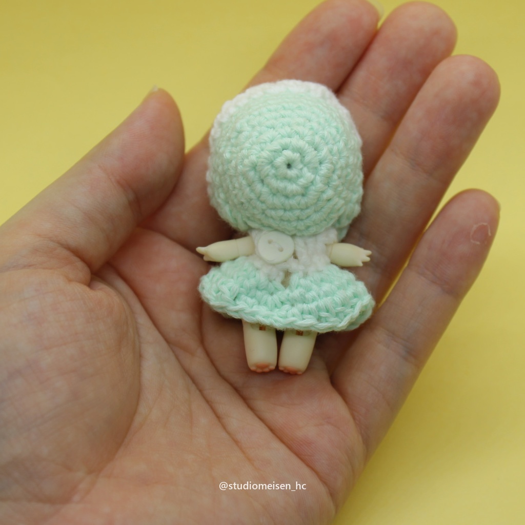 〔お洋服のみ〕ボンネット&ツートンワンピ