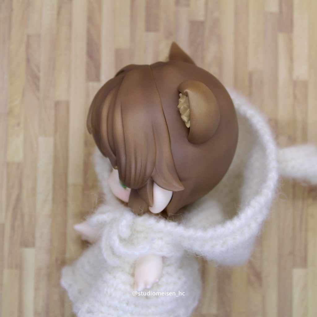 〔レジンウィッグ〕子猫わたあめ(1/6子猫ヘッド)①チョコレートカラー