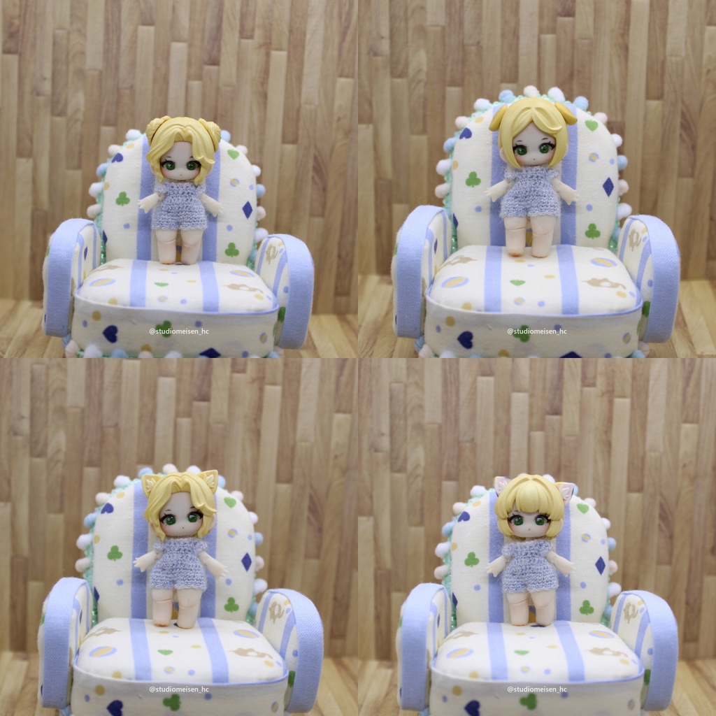 〔レジンウィッグAタイプ〕小さな子犬わたあめ(5cmサイズ)