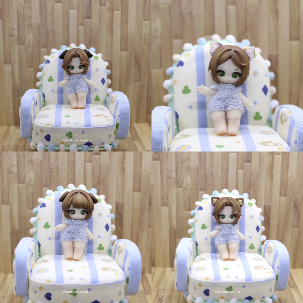 〔レジンウィッグAタイプ〕小さな子犬わたあめ(5cmサイズ)