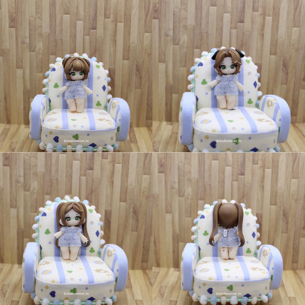 〔レジンウィッグBタイプ〕小さな子犬わたあめ(5㎝サイズ)