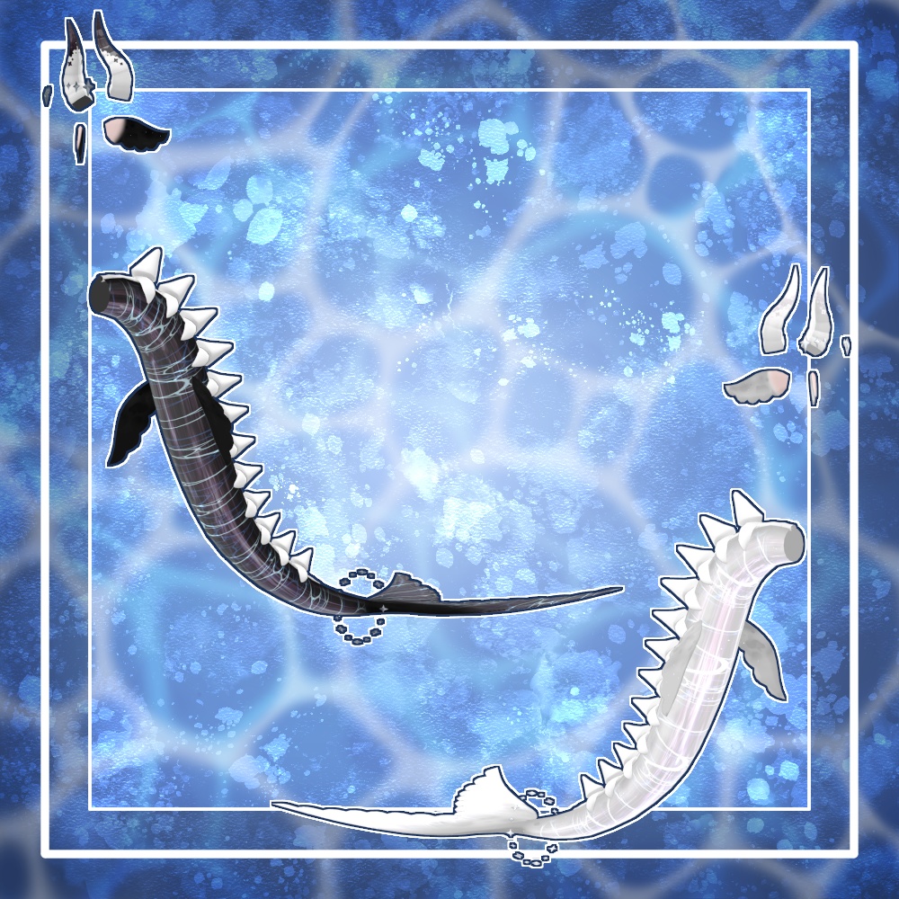 【VRChat想定】人外パーツ:アクアベール