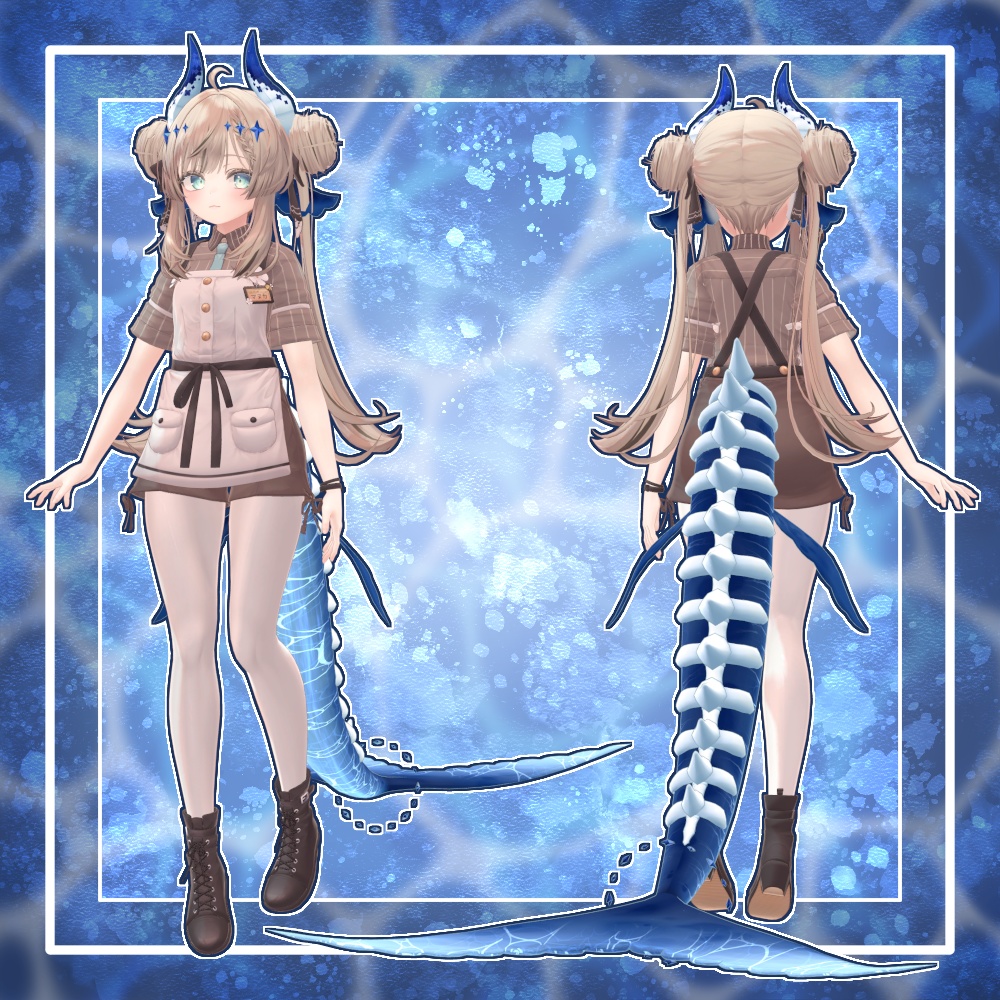 【VRChat想定】人外パーツ:アクアベール