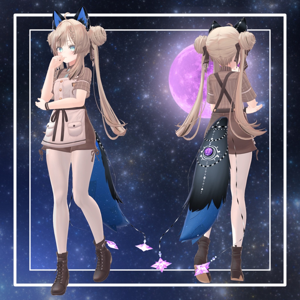 【VRChat想定】人外パーツ:ノクティア