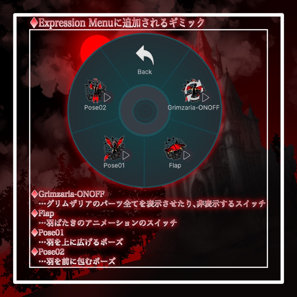 【VRChat想定】人外パーツ:グリムザリア